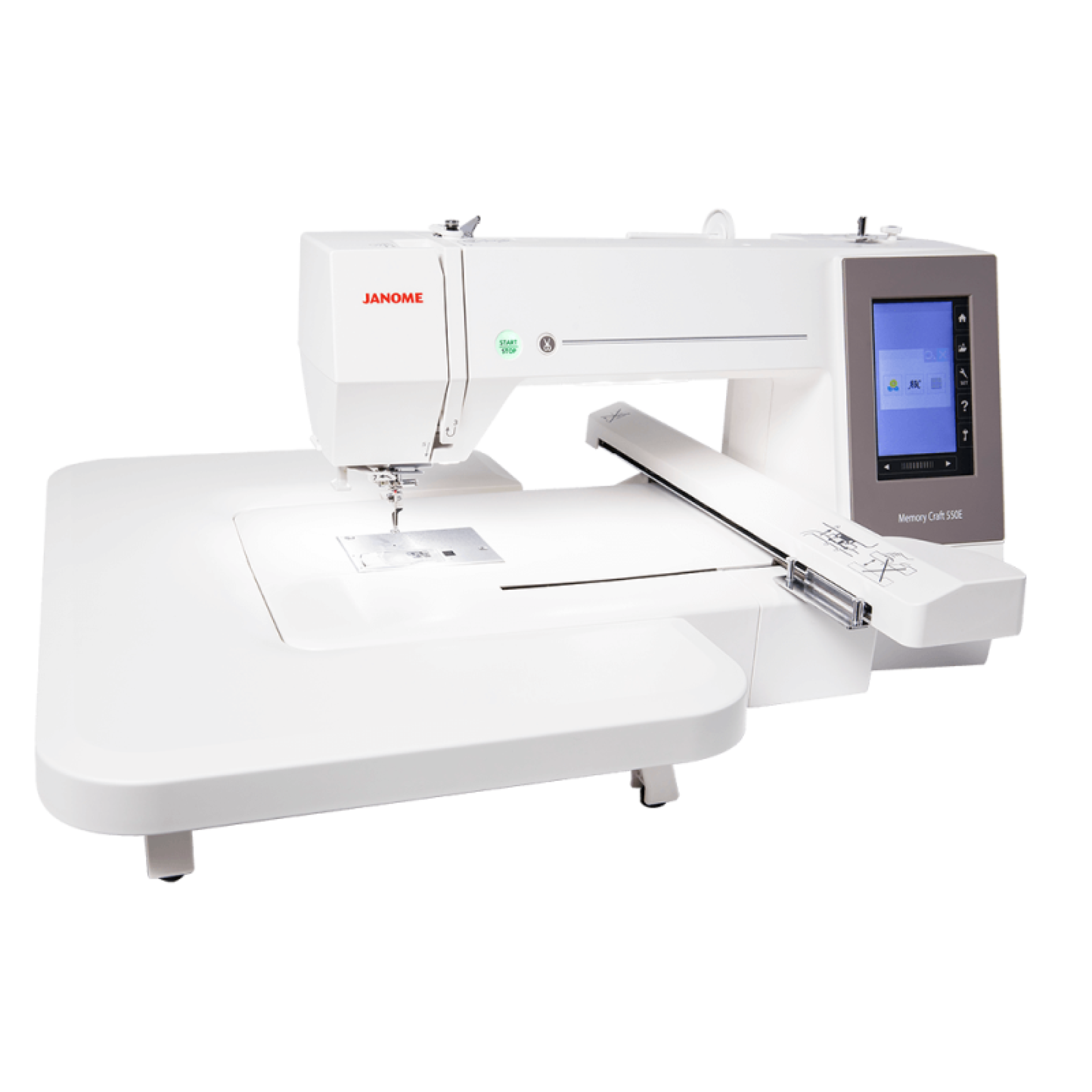 Floor model Janome 550e embroidery sewing machine The Sewing Machine Company