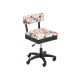 Horn Black and white gas lift chair (3)
