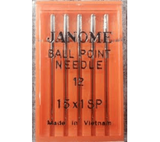 Janome 15 X1 Sp Ball Point Size 12 Sewing Needles
