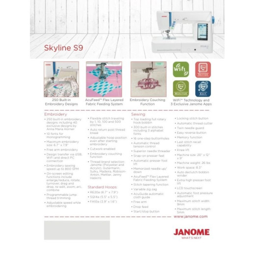 Janome Skyline S9 sewing machine-thumb2