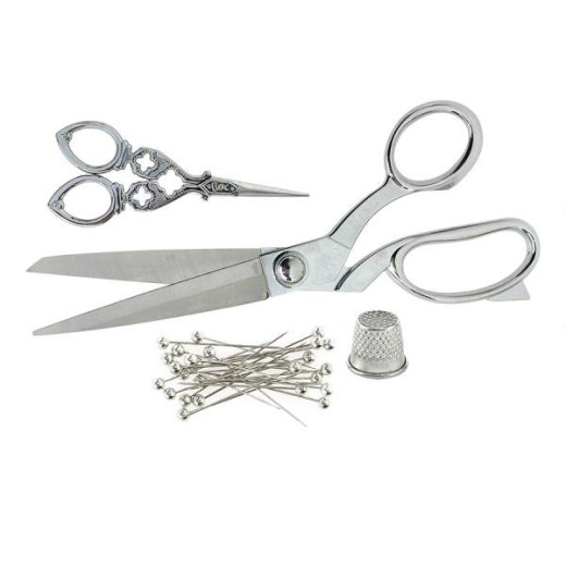 Premium Scissor Set Four Piece 018019 Silver