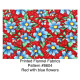 End Of Roll Printed Flannel Red, Blue, Flowers G604 Is 100% Quilters Cotton Mater (1)