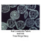Ikat Lovebirds fabric 640155 Tree rings Navy (1)