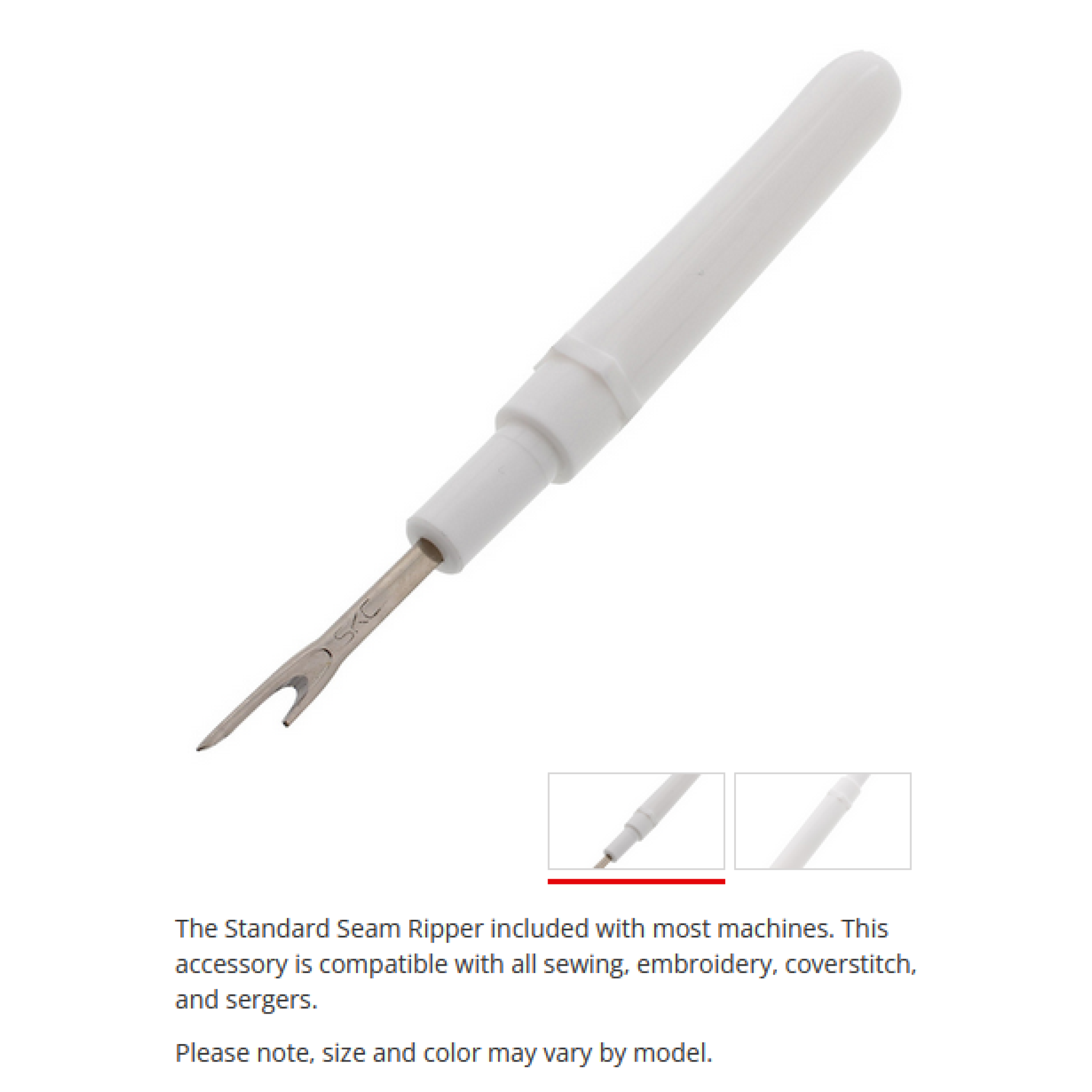 Janome Seam ripper comes with most machines The Sewing Machine Company