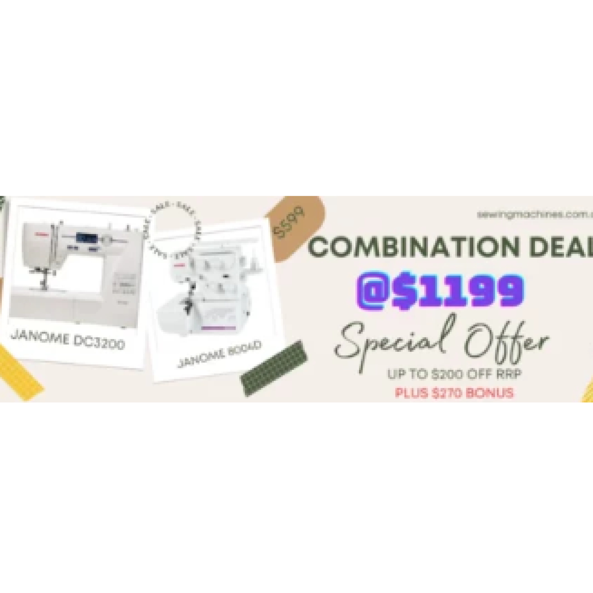 Buy the Janome DC3200 and the Janome 8004d combination The Sewing