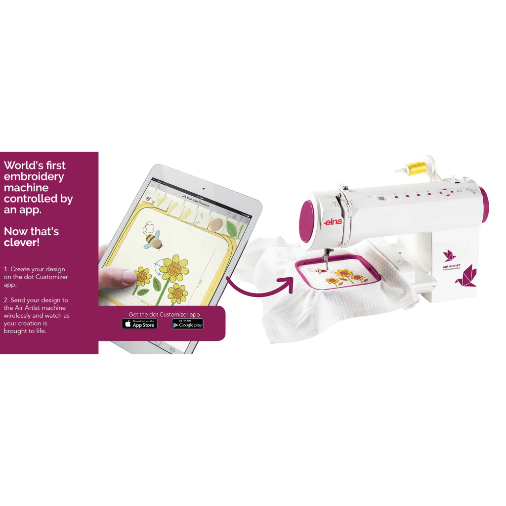 Air Artist wireless embroidery machine The Sewing Machine Company