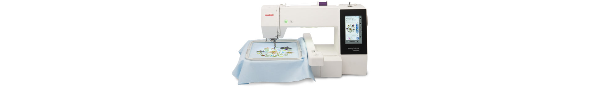 Janome 500e Limited Edition embroidery