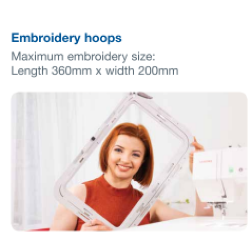 The janome 550e Limited Edition Embroidery Hoops