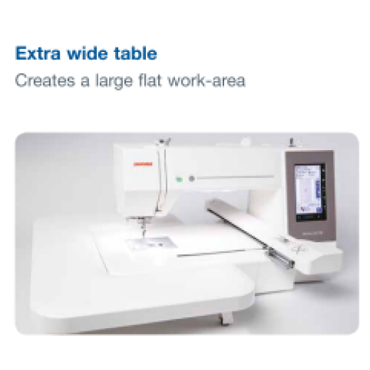 Receive with the new Janome 550e Limited Edition a Bonus Extension Table