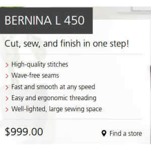 Bernina L450 Highlights