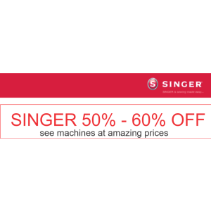 Singer 50 To 60% Off Selected sewing Machines