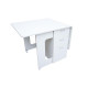 Cannington Cutting Table Half Open White